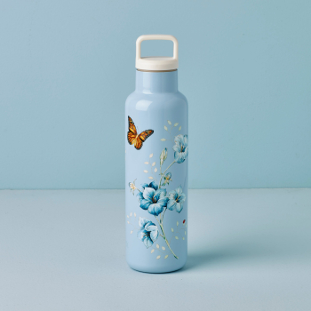 Butterfly Meadow Light Blue Insulated Water Bottle