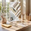 HETTHI Tree Bookshelf, 5-Tier Bookcase, Small Bookshelf, Space-Saving Corner Shelf, Book Tree, Holds Books, CDs, Games, for Bedroom, Living Room, Home Office