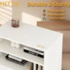 HETTHI Cube Storage Organizer, White Stackable Bookshelf, Modular Cubby Storage System, Cubby Organizer Wooden Display Shelf for Closet, Living Room, Bedroom, Apartment, Dorm