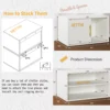 HETTHI Cube Storage Organizer, White Stackable Bookshelf, Modular Cubby Storage System, Cubby Organizer Wooden Display Shelf for Closet, Living Room, Bedroom, Apartment, Dorm
